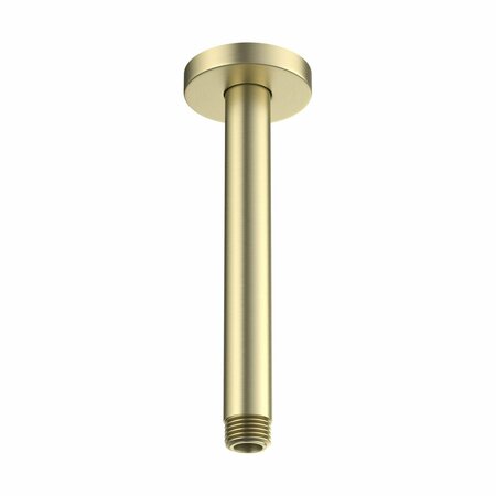 KIBI Circular 8 Ceiling Mounted Shower Arm - Brushed Gold SA0801BG